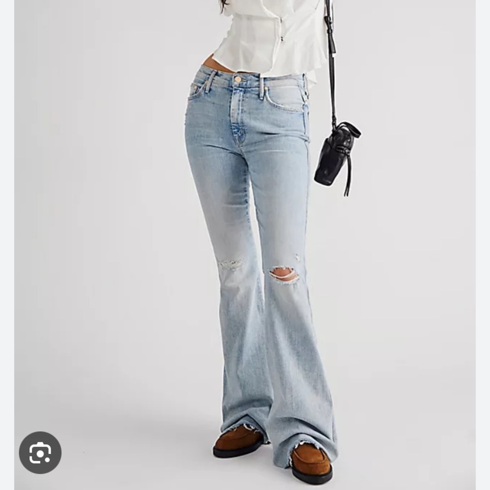MOTHER The Super Cruiser Double Heel Fray Jeans, Size 26